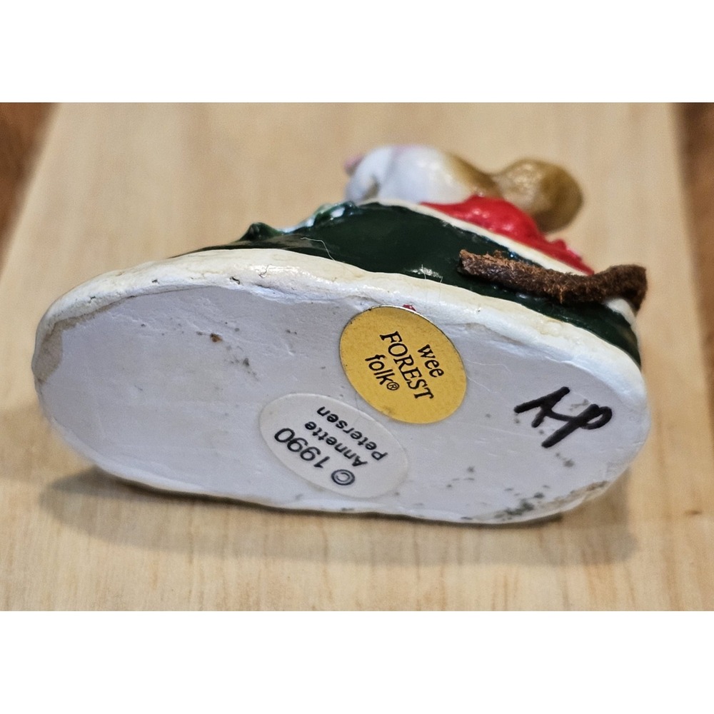 Wee Forest Folk M-166 Chris-Mouse Slipper Retired Signed AP, No WFF Box 1990 - Picture 10 of 10